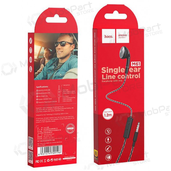 Earphone Hoco M61 Mono 3,5mm (black)