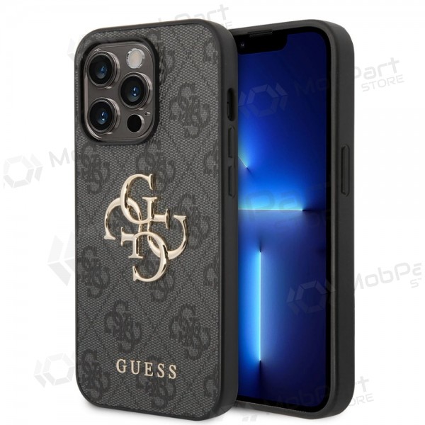 Apple iPhone 14 Pro case - Guess PU 4G Metal Logo (grey)