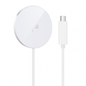 Wireless charger Hoco CW63 15 W Qi2 white