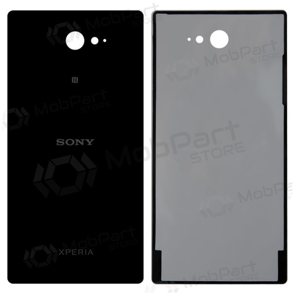 Sony Xperia M2 D2303 / Xperia M2 Aqua D2403 back / rear cover (black) (used grade A, original) Sony Xperia M2 D2303 / Xperia M2 Aqua D2403 back / rear cover (black) (used grade A, original)