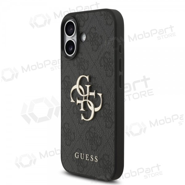 Apple iPhone 17 case - Guess PU 4G Metal Logo Strap (black)
