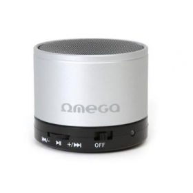 Bluetooth portable speaker OMEGA OG47 (MicroSD, headset / handsfree) (silver)