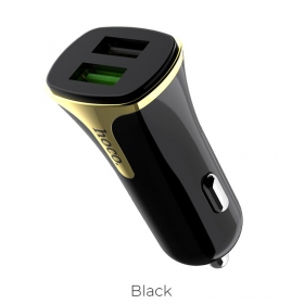 Charger automobilinis Hoco Z31 Quick Charge 3.0 (3.4A) x 2 USB (black)