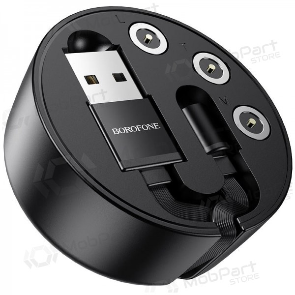 USB cable Borofone BU26 3in1 microUSB-Lightning-Type-C magnetinic 1.0m (black)