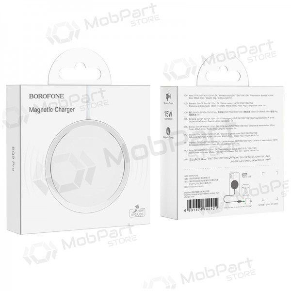 Charger wireless Borofone BQ9 Pro Original Magnetic (10W) (silver)