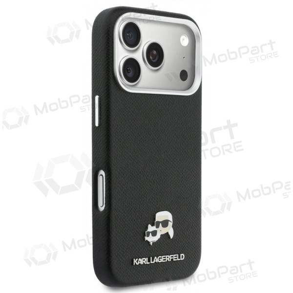 Apple iPhone 17 Pro case - Karl Lagerfeld PU Karl and Choupette Heads Pins MagSafe (black)