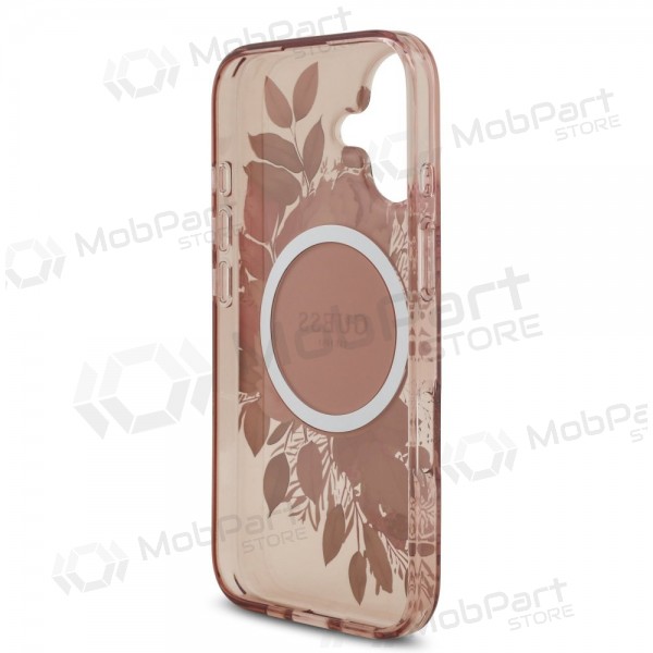 Apple iPhone 17 case - Guess IML Flowers Strap MagSafe (pink)
