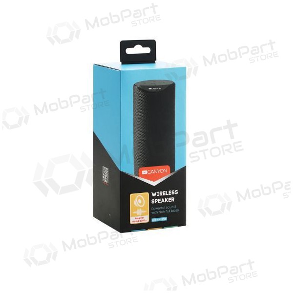 Bluetooth portable top speaker CANYON CNS-CBTSP5 (MicroSD, AUX, BT V5.0, 1200mAh) (black)