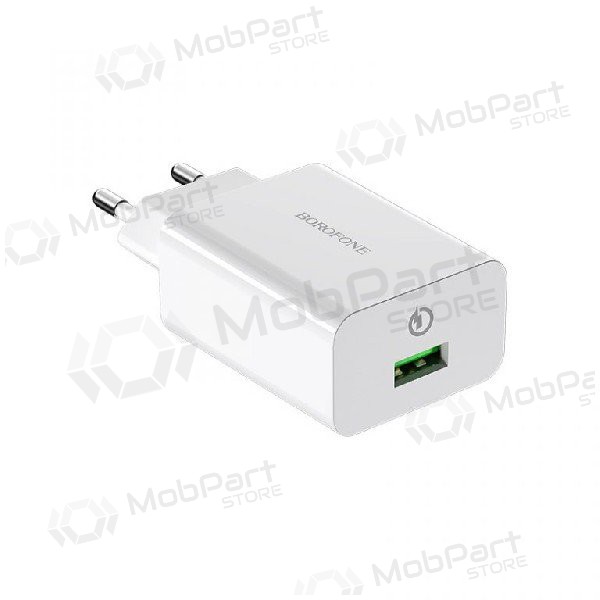 Charger BOROFONE BA21A Long journey QC3.0 USB 18W (3.6V-6.5V/3A, 6.6V-9V/2A, 9.1V-12V/1.5A) (white)