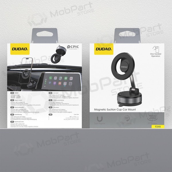 Dudao F24X MagSafe car phone holder for dashboard and glass