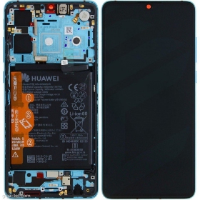Huawei P30 (new version 2021) screen (Aurora) (with frame and battery) (service pack) (original)