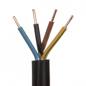 Lietkabelis OMY power cable H03VV-F 4x0.5mm2 (black, 100m)