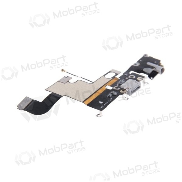 Apple iPhone 6 charging dock port and microphone flex (grey) (used, original) Apple iPhone 6 charging dock port and microphone flex (grey) (used, original)