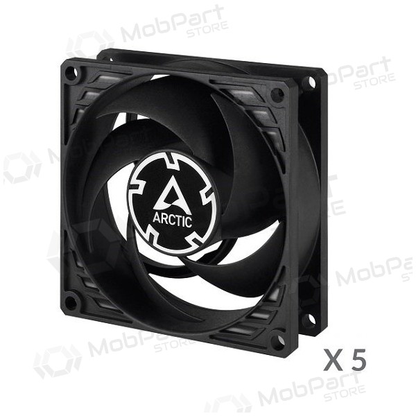 ARCTIC P8 Silent ypač tylūs korpuso ventiliatoriai, 3-pin, 80mm, juodi, 5 pcs. ARCTIC P8 Silent ypač tylūs korpuso ventiliatoriai, 3-pin, 80mm, juodi, 5 pcs.