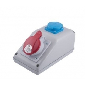 PawBol R-BOX 325/1-S plastic panel with sockets (1x32A/250V)