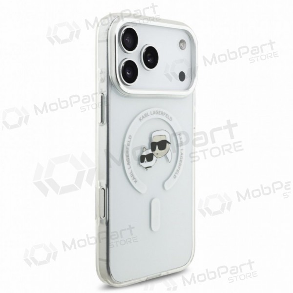 Apple iPhone 18 Pro case - Karl Lagerfeld IML K&CH Heads Metal Frame MagSafe (clear)