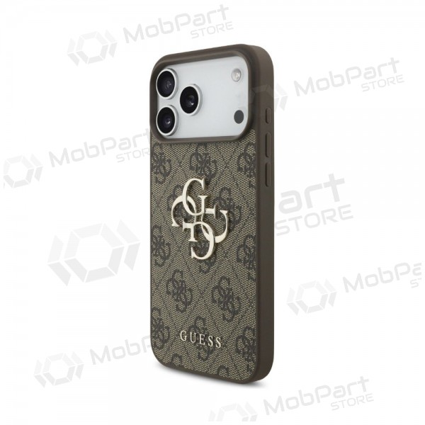 Apple iPhone 18 Pro case - Guess PU 4G Metal Logo (brown)