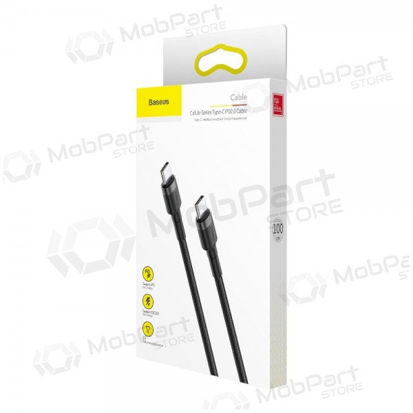 Cable Baseus Cafule PD Type-C - Type-C 3.0A 60W (grey-black) 1.0m CATKLF-GG1
