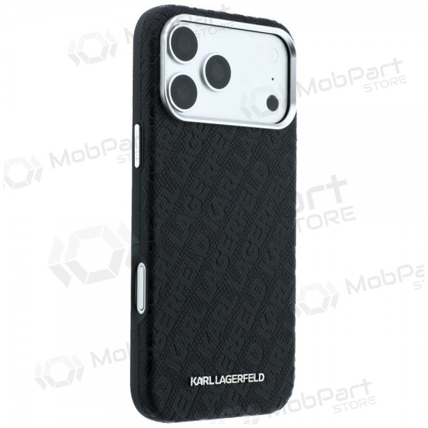 Apple iPhone 18 Pro Max case - Karl Lagerfeld PU Grained Allover Semi Wrap MagSafe (black)