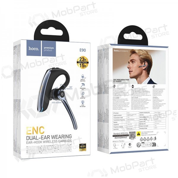 Bluetooth hands-free headset Hoco E90 ENC USB-C black