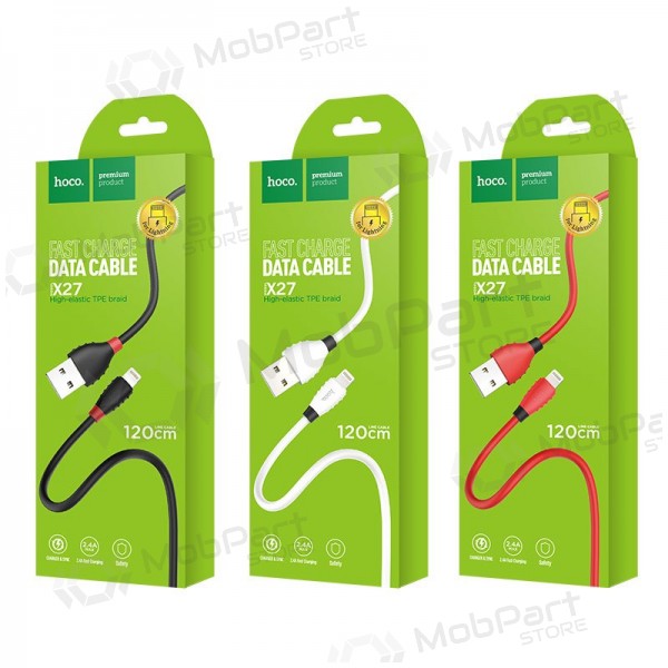 USB cable HOCO X27 lightning 1.2m (white)