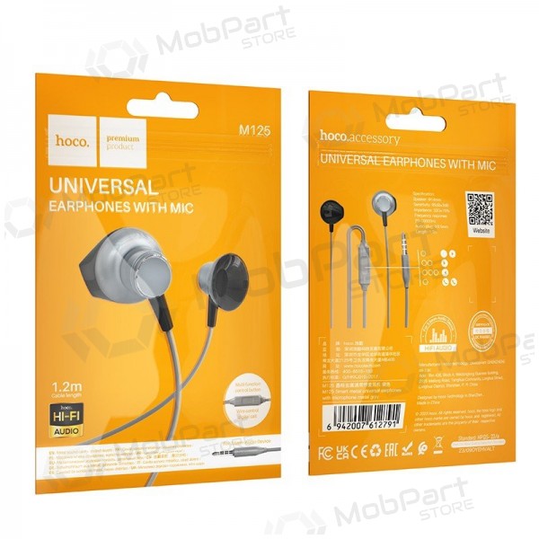 Headphones Hoco M125 3,5mm pilkos