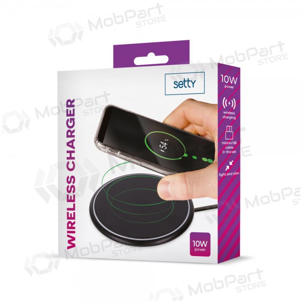 Charger wireless Setty 10W (black)