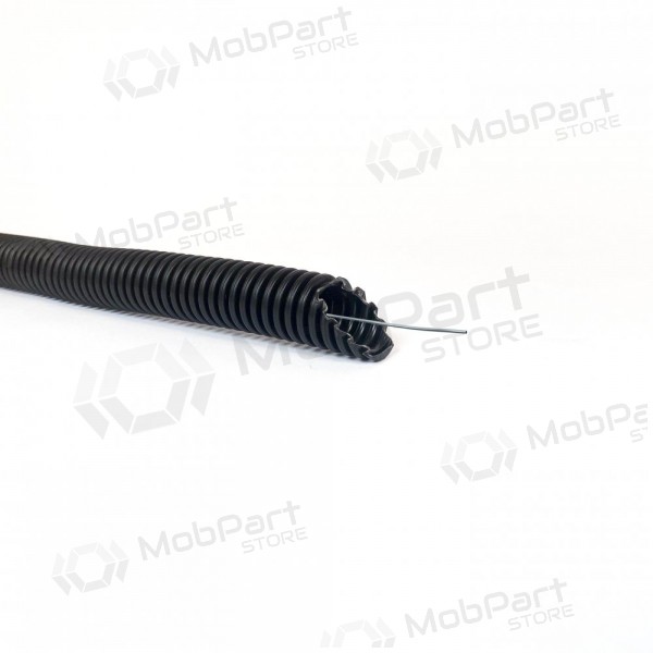 Corrugated conduit black D20 with wire Glob-El GL201UVW (halogen-free, UV resistant, 750N/5 cm, 50 m)