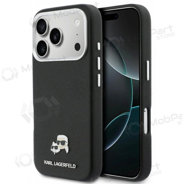 Apple iPhone 17 Pro case - Karl Lagerfeld PU Karl and Choupette Heads Pins MagSafe (black)