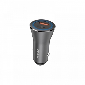 Dudao R4Max 55 W USB-C + USB-A gray car phone charger
