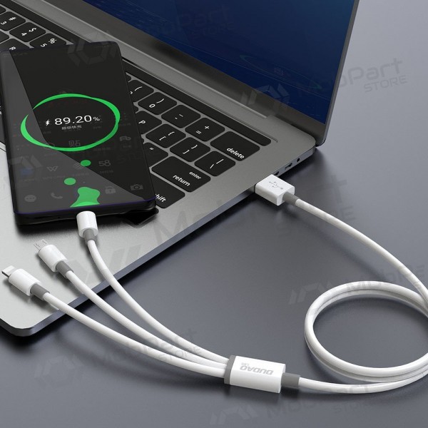 USB cable Dudao L8s-3in1 USB-A to USB-C / Micro USB / Lightning 1.2 m 100 W