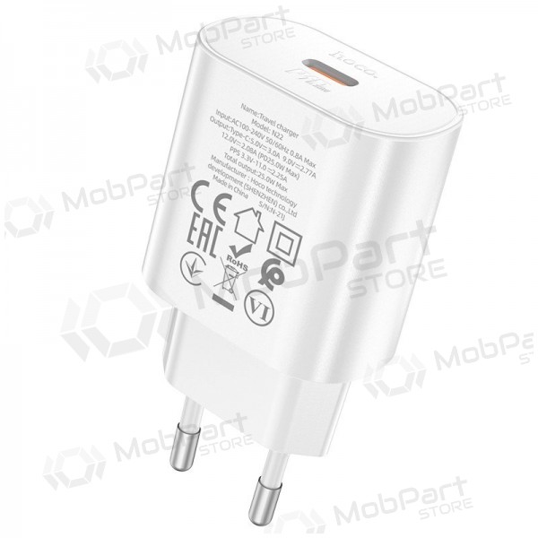Hoco N22 25 W USB-C white phone charger