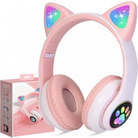 Wireless headphones Cat Glow on-ear with microphone USB-C + 3.5 mm