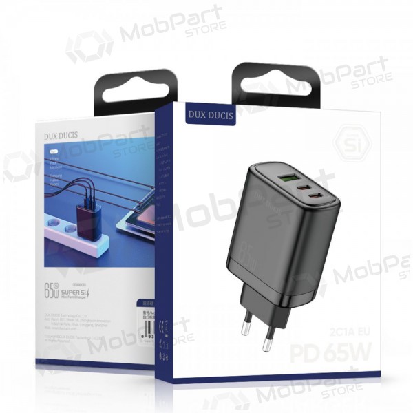 Charger Dux Ducis C110 2xPD + Quick Charge 3.0 (black)