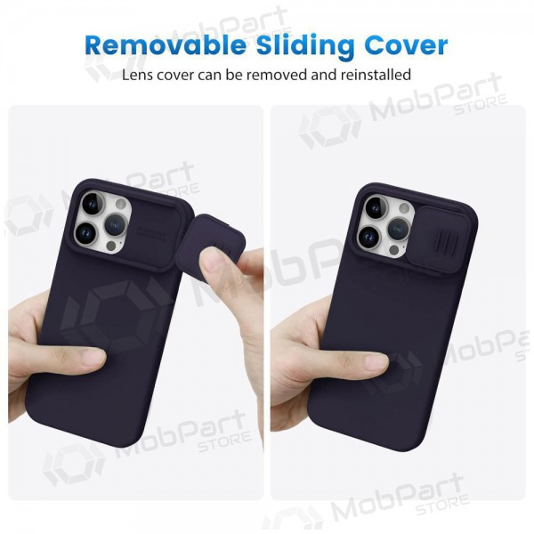 Apple iPhone 15 Pro Max case „Nillkin Silicone“ (tamsiai violet) Apple iPhone 15 Pro Max case „Nillkin Silicone“ (tamsiai violet)