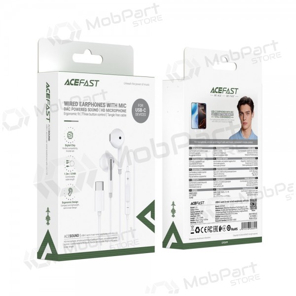 USB-C headphones Acefast L13 white