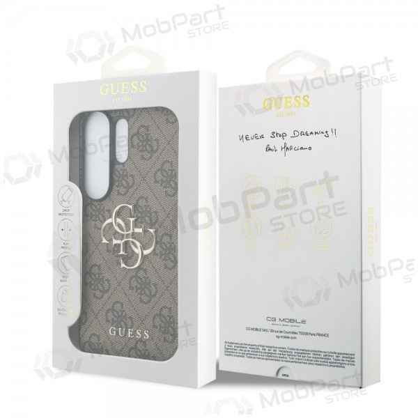 Samsung Galaxy S26 Ultra case -Guess PU 4G Metal Logo- (brown)