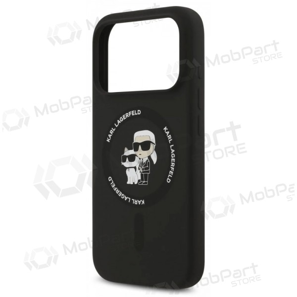 Apple iPhone 17 Pro case - Karl Lagerfeld Liquid Silicone Karl and Choupette MagSafe (black)