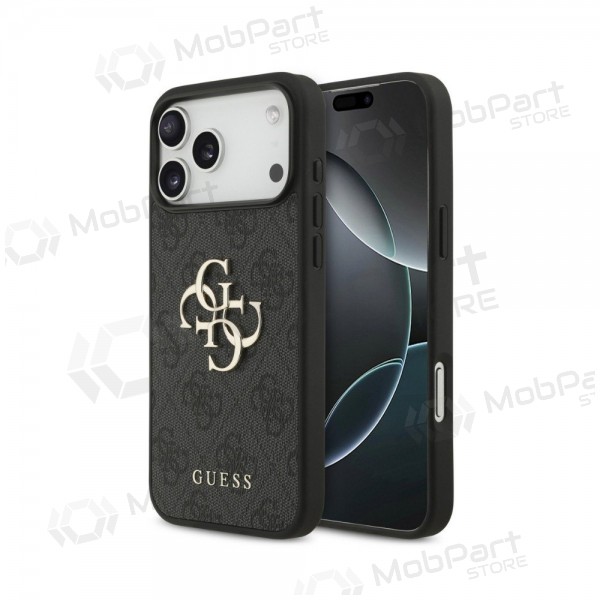 Apple iPhone 18 Pro Max case - Guess PU 4G Metal Logo (grey)