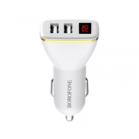 Charger automobilinis Borofone BZ11 x 2 USB (2.1A) (black)