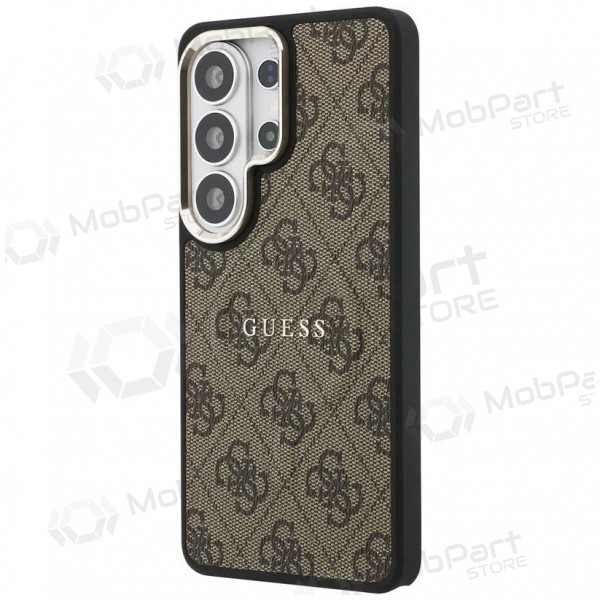 Samsung Galaxy S26 Ultra case - Guess PU Leather 4G Gold Frame Magnetic (brown)