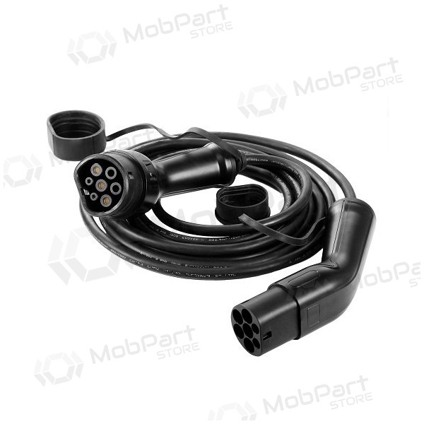 Elektromobilio charging cable Type 2 - Type 2, 32A, 7.2kW, 1-fazė, 5m