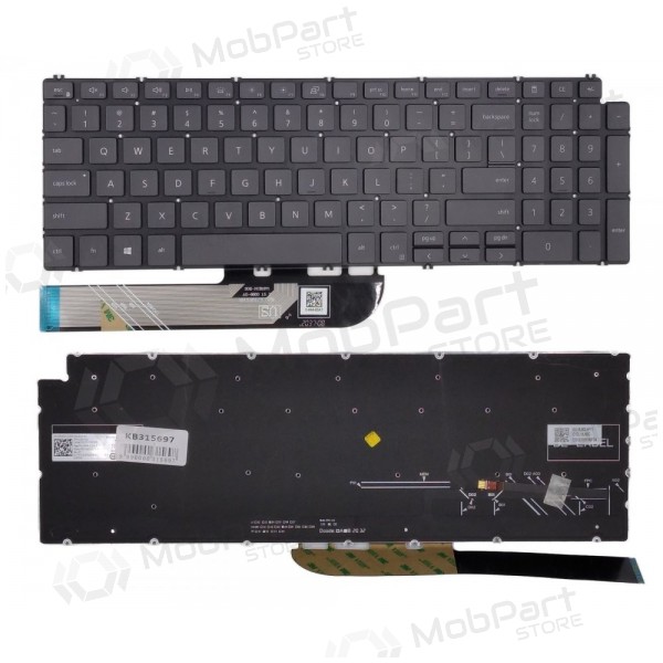 Keyboard DELL Inspiron 5584, 5590, 5593, 5594, 5598 su pašvietimu Keyboard DELL Inspiron 5584, 5590, 5593, 5594, 5598 su pašvietimu