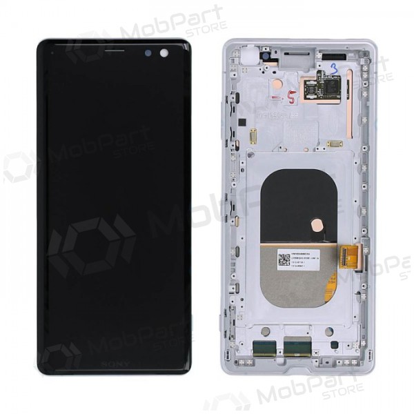 Sony Xperia XZ3 H8416 / H9436 screen (white) (with frame) (used grade A, original)