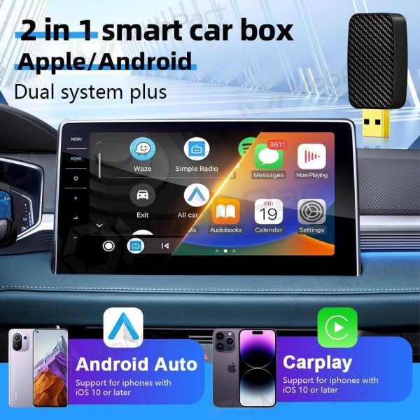 Wireless CarPlay/Android Auto adapter Reach U4 black