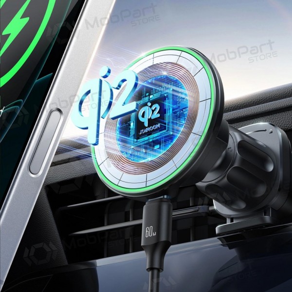 Automobilinis laikiklis-charger Joyroom JR-ZS412 Qi2 MagSafe 15W black
