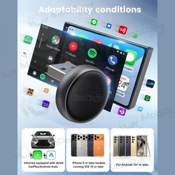 CarPlay adapter Carlinkit Mini Ultra3 wireless Android Auto black