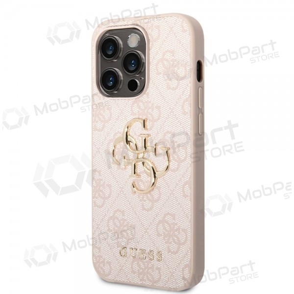 Apple iPhone 14 Pro Max case -Guess PU 4G Metal Logo- (pink)