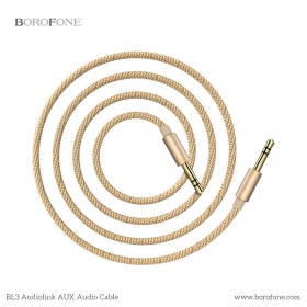 Audio adapter 3,5mm į 3,5mm Borofone BL3 (gold)