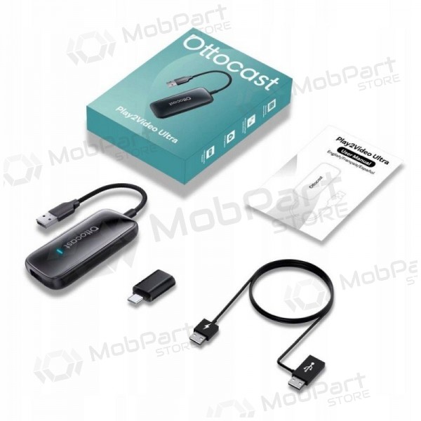 Wireless CarPlay/Android Auto adapter Ottocast Play2Video Ultra black